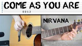 "Come As You Are" Guitar Tutorial - Nirvana | Easy Guitar Lesson - Riff, Chords & Strumming