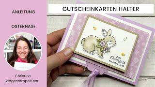 Anleitung Gutscheinkarten Halter Karte mit Aufziehmechanismus basteln⎜Osterhase⎜Stampin' Up!®