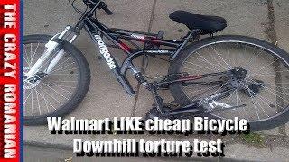 Can a cheap WALMART mountain bike make it on a DownHill TRAIL Ancheer torture test