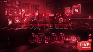 FREE Stream Starting Soon - 5 Minutes Countdown | Free Overlay, OBS, Stream Graphics (No Copyright)