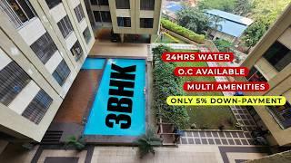 3 bhk flat urgent sale semi furnished home In Samriddhi, Mira Road / OC / 24Hrs Water/ Luxury