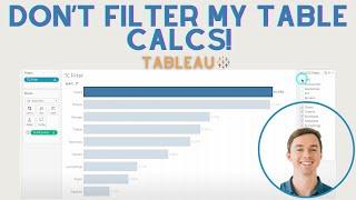 Filter Data in Tableau Without Affecting Table Calculation (Quick Tip)