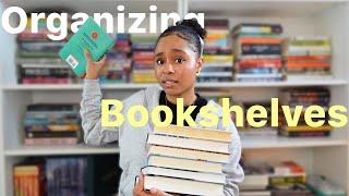 reorganizing my bookshelves with me + bookshelf tour 