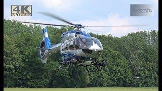 [4K] Plane Spotting at Flugplatz Münster-Telgte 12-05-2018 : Nice looking 'Polizei' helicopter