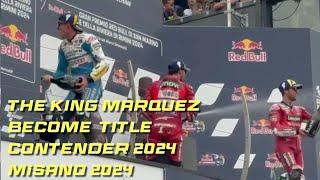 Valentino Rossi 46  at the trackside watch his VR46 rider:  Marquez Pecco podium selebration