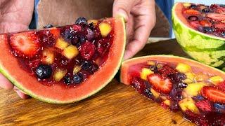 Did you prepare watermelon like this? . No gelatin, no sugar in 5 minutes. VEGAN 