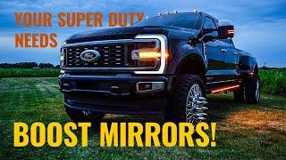 Boost Auto Tow Mirrors Installation | 2023-2024 Ford Superduty F250 F350 Manual & Power Fold-Extend