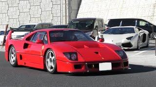 【フェラーリ　F40LM？！】佐野SA　スーパーカーのエンジンサウンド・加速サウンド