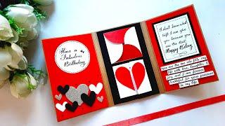 DIY Beautiful Birthday Greeting Card for BOYFRIEND | Easy Handmade Birthday Card | Tutorial