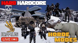 INSANE Icarus HARD HARDCORE Horde Mode w/Viewers! Going Through 1000's of Bullets! (18+ Live Stream)