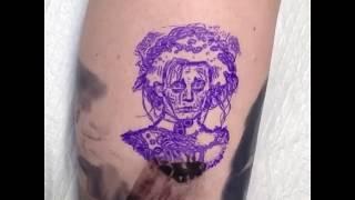 Edward Scissorhands Micro Portrait Tattoo Time Lapse | Pony Lawson