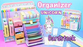 Unicorn  Desk Organizer from Cardstock - Paper Organizer | aPasos Crafts DIY