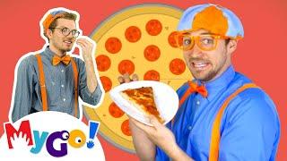 Make Your Own Pizza Song! | Blippi's Sign Language Videos | ASL Songs for Kids
