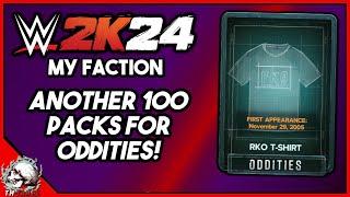 ANOTHER 100 PACKS FOR ODDITIES! WWE 2K24 MyFaction