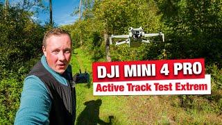 DJI Mini 4 Pro - Active Track Test im extremen Waldstück - Verfolgen auf top Level?