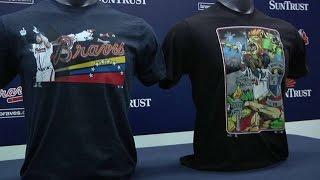 MIL@ATL: Phillips shows off T-shirts that he designed