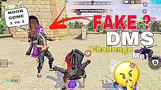 FAKE DMS CHALLENGED ME TO A 1 VS 1 || لقد تحداني إلى مباراة مقابل مباراة ||