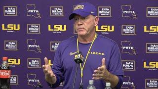 LSU Brian Kelly talks week of practice, Ju'Juan Johnson moved to RB