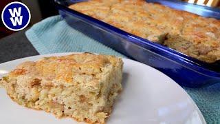 EASY Greek Yogurt Rhubarb Coffee Cake Lightened up / WW Summer Dessert Recipe!!Weight Watchers