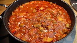 Grandma's farmer's pot with peppers and sausage, quick and delicious, stew recipe #recipes