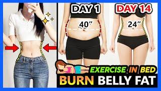 DO IN BED BEFORE SLEEP | EASY BELLY FAT WORKOUT | Get a Small Waist and Flat Stomach in 2 weeks