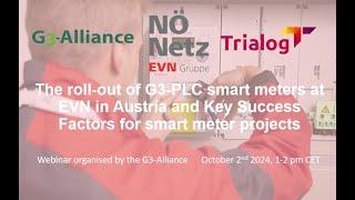 The successful roll out of G3 PLC smart meters at EVN in Austria and KSFs for smart meter projects