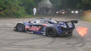 Mad Mike's MadMac McLaren P1 GTR/650S GT3 3-Rotor INSANE SOUND! Flames, Drifts, Revs @ Goodwood FOS