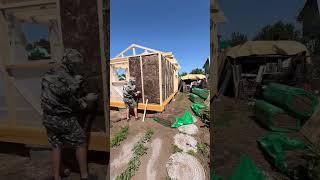 Каркасная баня 6х4 территория отдыха