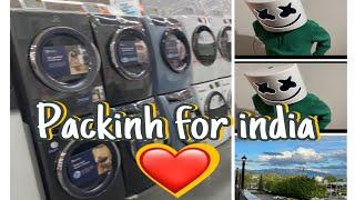 Packing for india ️ | youtube | canada | airport | floght | daily vlog 35