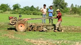 Two Wheel Tractor Plowing Layer Land |  Ploughing For Planting Crops In Summer