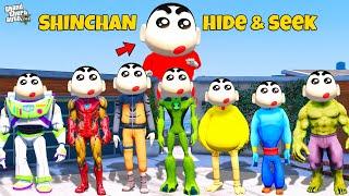 Shinchan & Franklin Playing Shinchan Different Head Hide and Seek in GTA 5