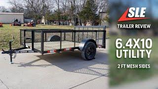 Overview of 6.4x10-2ft Mesh Dovetail Utility Trailer | #lawncare #sleequipment #trailers