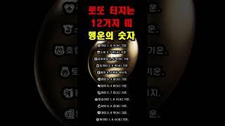 3개월 안에 로또 당첨되고 빚갚고 집사는 띠별 행운의 숫자 #띠별운세 #재물운 #로또당첨