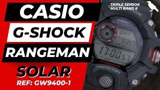 CASIO G-SHOCK RANGEMAN, REF: GW9400-1|Triple sensor, Multi Band 6, Compass, Altimeter, Baro. SOLAR