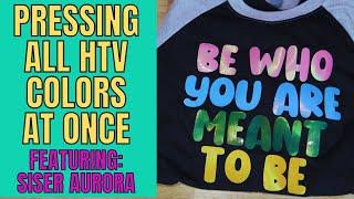 How to apply multiple colors of HTV in one press - Iron on heat transfer vinyl for beginner tutorial