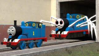 Building a Thomas Train Chased By Cursed Thomas and Friends,Scary Thomas Spider in Garry's Mod