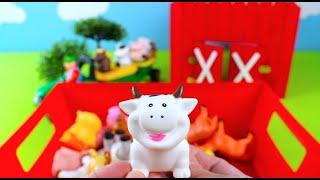 Box of Farm Animal Toys with Animal Sounds for Kids