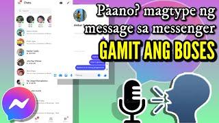 PAANO MAGTYPE NG MESSAGE GAMIT ANG BOSES SA MESSENGER 2023 | Riencyll Cabile Tutorial