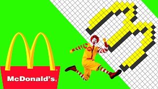 Рисуем по клеточкам #14. Рисуем Логотип McDonalds.