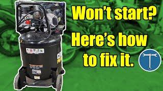 How to diagnose an air compressor that won’t start. Fixing a Harbor Freight compressor