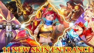 all 11 new skins entrance animation rafaela epic, blazing bounty revamp