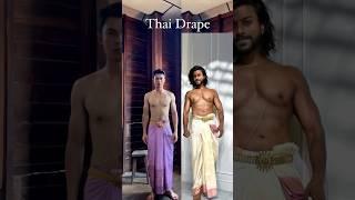 Thai drape similar to Indian dhoti ️ #dhoti #fashion