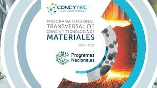 ¿Qué es el Programa Nacional de CTI de Materiales?