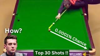 Top 30 Shots in Snooker HISTORY !!