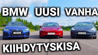 562. TESLA 3 Performance MY24 vs TESLA 3 Performance MY21 vs. BMW i4 M50: KIIHDYTYS- JA JARRUTUSKISA