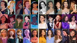 Disney Princesses Voice Actors | Live vs Animation | Side By Side Comparison