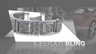 Big Block Bling Black Hip Hop Bracelet