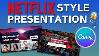 Netflix style presentations in Canva  Step-by-step Canva Tutorial for Beginner