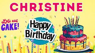 Happy Birthday Christine, Birthday of Christine, Best Birthday Wishes, hbd