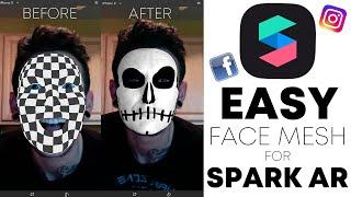 SparkAR - SIMPLE Face Mesh Tutorial for Instagram Filters